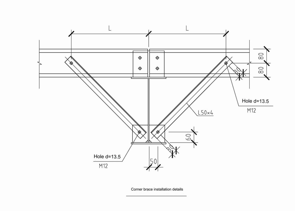 Corner brace installation diagram