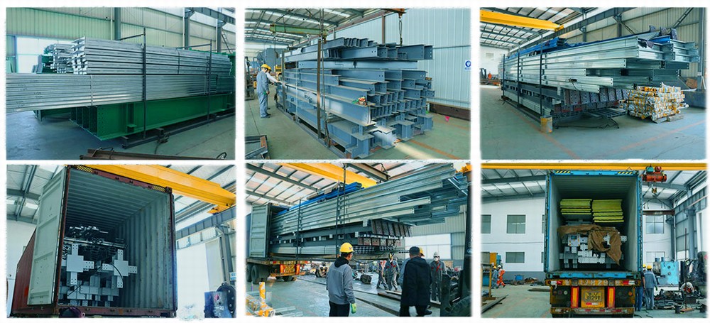 Steel Structure Members Loading and Shipping